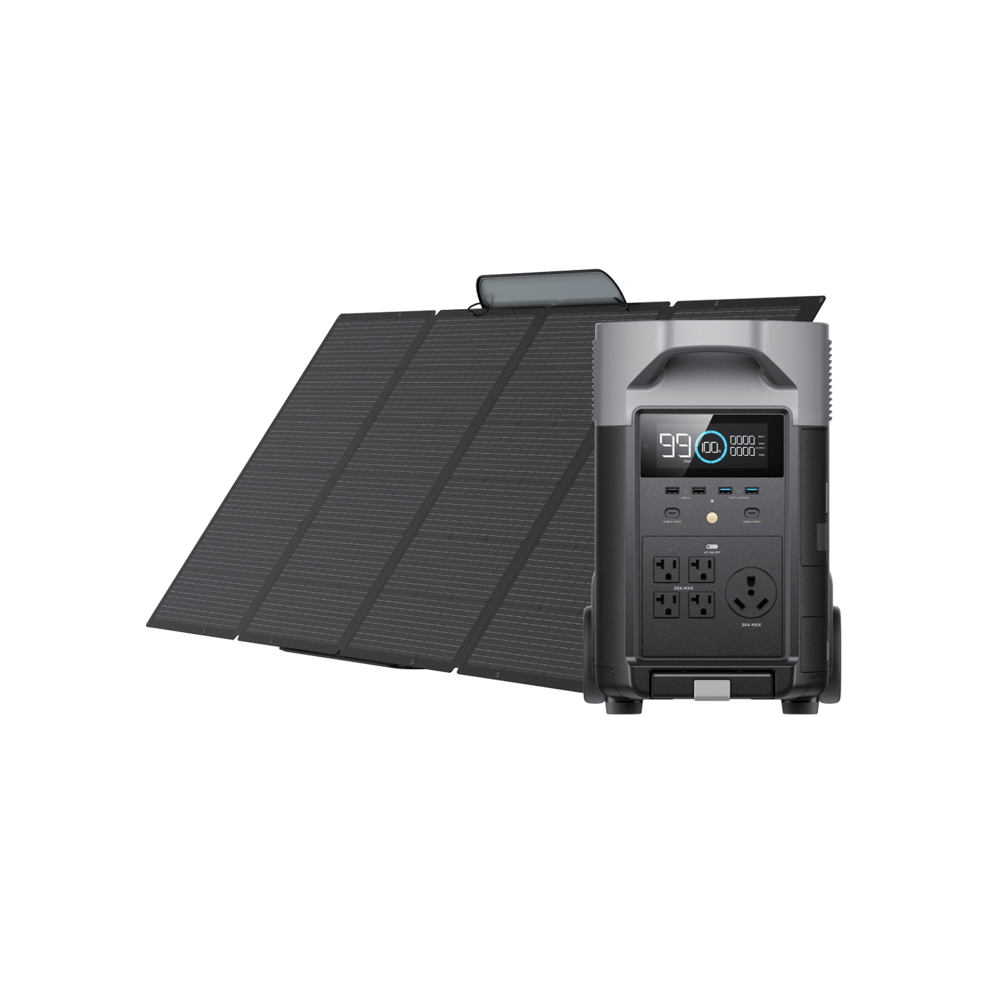 EcoFlow DELTA Pro + Smart Extra Battery + 400W Solar Panel